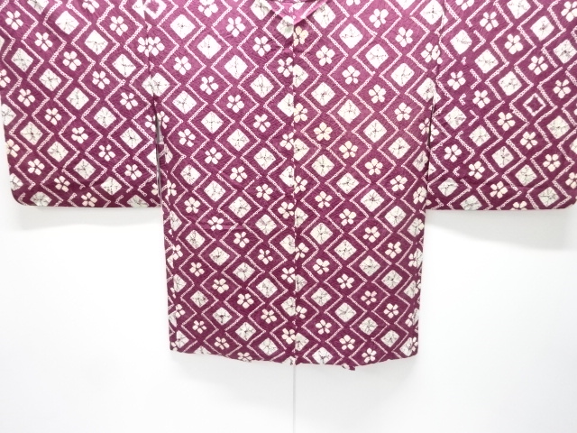 本絞り　菱に花模様羽織